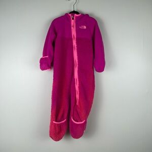 The North Face Infant 12-18 Months Bunting Full Zip Hooded Snow Suit Pink Sherpa